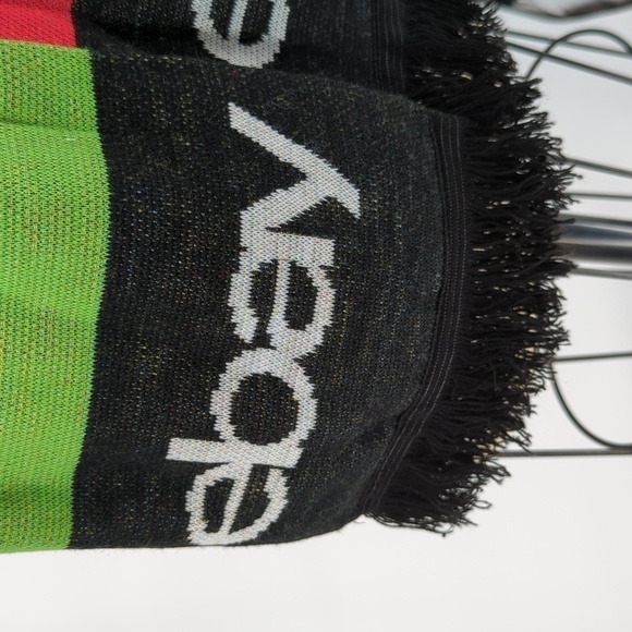 Ebay logo Knit Rectangle Scarf Black Red Blue Yellow 7.5in x 63in fall casual - Picture 4 of 6